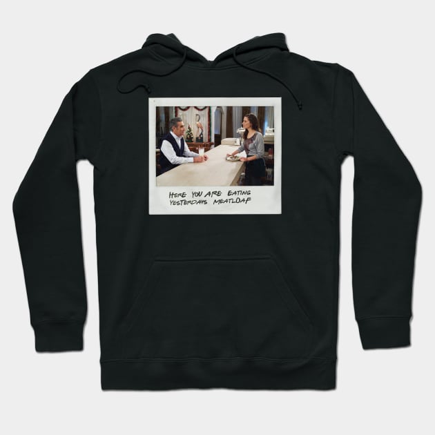 Schitt's Creek Instant Photo: Johnny Twyla - Here You Are Eating Yesterdays Meatloaf Hoodie by Schitt's Creek